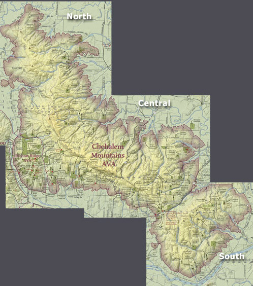 Chehalem Mountains AVA Map